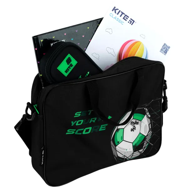 Шкільна текстильна сумка Kite A4, 1 відділення, 589 Football (K26-589-2) - Фото 4