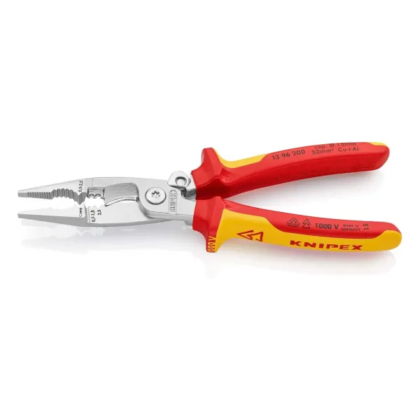 Клещи диэлектрические 200мм KNIPEX (13-96-200) - Фото 1