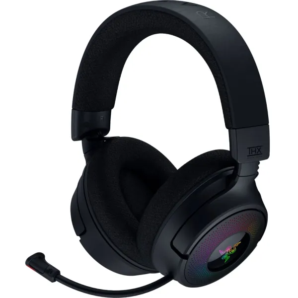 Гарнитура USB-A/WL/BT игровая RGB, Kraken V4, чёрная Razer (RZ04-05170100-R3M1)