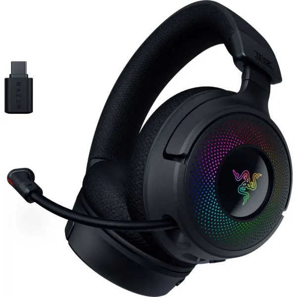 Гарнитура USB-A/WL/BT игровая RGB, Kraken V4, чёрная Razer (RZ04-05170100-R3M1) - Фото 5