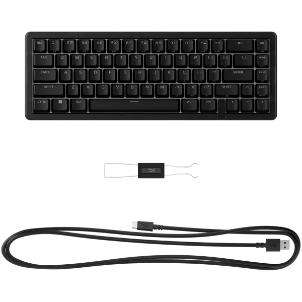 Клавиатура USB-A механическая RGB, Alloy Origins 2, Red, Hot-Swap, EN/UA, чёрная HyperX (B4QS3AA) - Фото 4