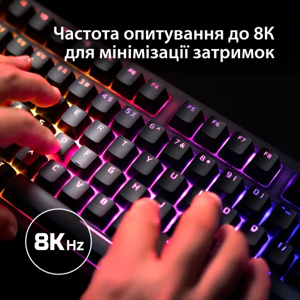 Клавиатура USB-A механическая RGB, Alloy Origins 2, Red, Hot-Swap, EN/UA, чёрная HyperX (B4QS3AA) - Фото 10