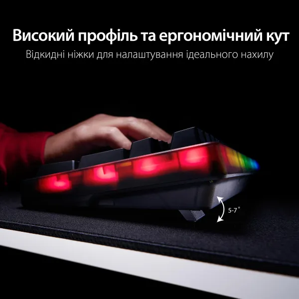 Клавиатура USB-A механическая RGB, Alloy Origins 2 1800, Red, Hot-Swap, EN/UA, чёрная HyperX (B4QS4AA) - Фото 11