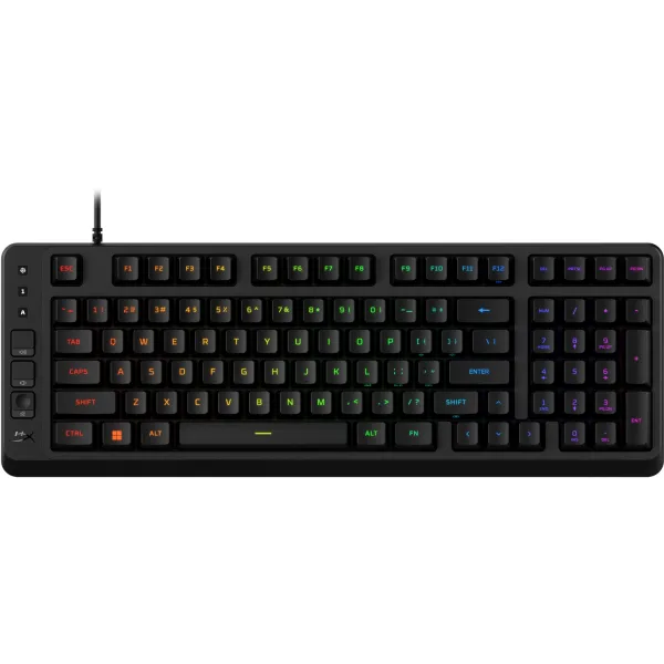 Клавіатура USB-A мембранна RGB, Alloy Origins EVE 1800, Red, EN/UA, чорна HyperX (B7JE0AA)