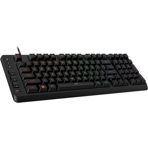 Клавіатура USB-A мембранна RGB, Alloy Origins EVE 1800, Red, EN/UA, чорна HyperX (B7JE0AA) - Фото 1