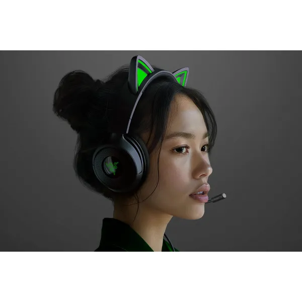 Гарнитура mini-jack Kraken Kitty V3 X, чёрная Razer (RZ04-05350200-R3M1) - Фото 2