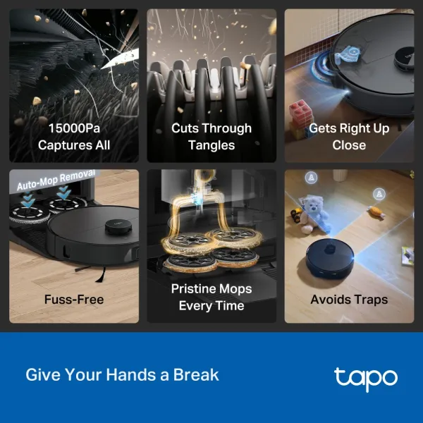 Робот-пылесос TP-LINK (TAPO-RV50-PRO-OMNI) - Фото 9