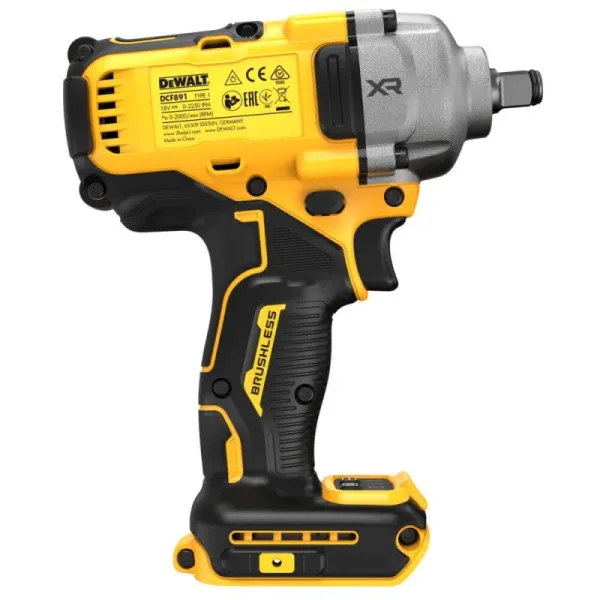 Гайковерт ударный аккумуляторный 18В 1084Нм DeWALT (DCF891N) - Фото 3
