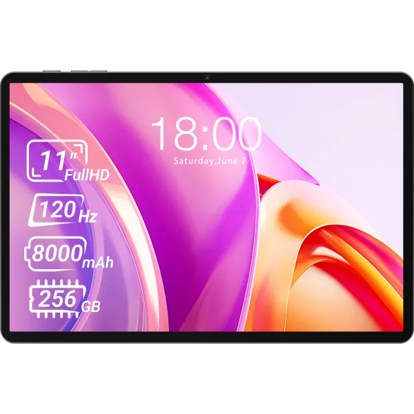 Планшет T50 Plus 11" 6ГБ, 256ГБ, LTE, 8000мА•ч, Android, серый Teclast (6940709688403)