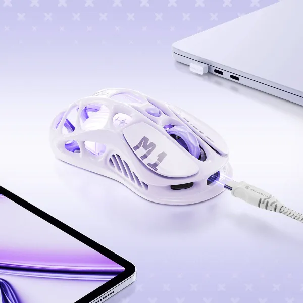 Миша BT/WL/USB-A RGB, Mercury M1 Pro, Lavender Purple GravaStar (GRAVASTARM1PRO_PL) - Фото 6