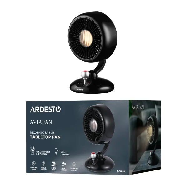 Вентилятор 12см, чорний ARDESTO (FT-F3600BL) - Фото 7