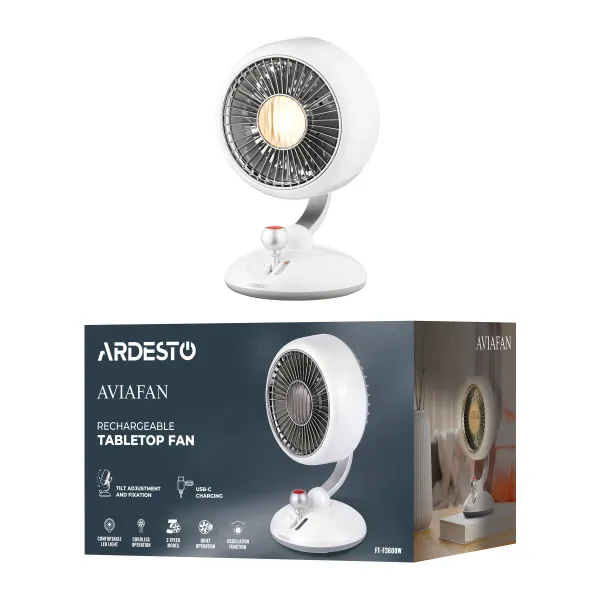 Вентилятор настільний 12см, білий ARDESTO (FT-F3600W) - Фото 7