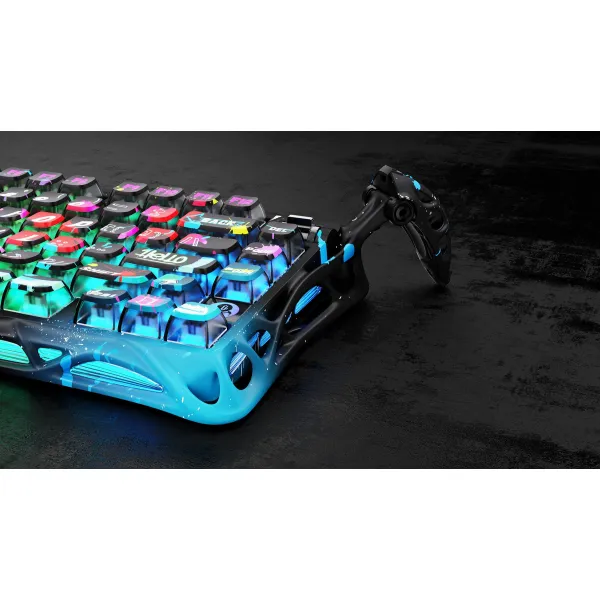 Клавиатура USB-A магнитная, RGB, Mercury V75 Pro, Magnetic Jade Gaming, 8K, Neon Graffiti GravaStar (GSV75PRO_U_CG_BLK) - Фото 12