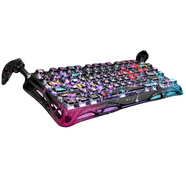 Клавиатура USB-A магнитная, RGB, Mercury V75 Pro, Magnetic Jade Gaming, 8K, Neon Graffiti GravaStar (GSV75PRO_U_CG_BLK) - Фото 19
