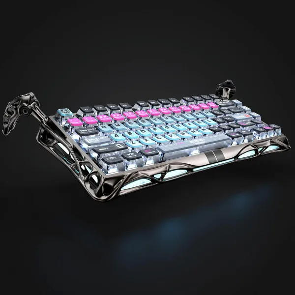 Клавиатура USB-A магнитная, RGB, Mercury V75 Pro, Magnetic Jade Gaming, 8K, Cyberpunk GravaStar (GSV75PRO_U_RM_EGRY) - Фото 3