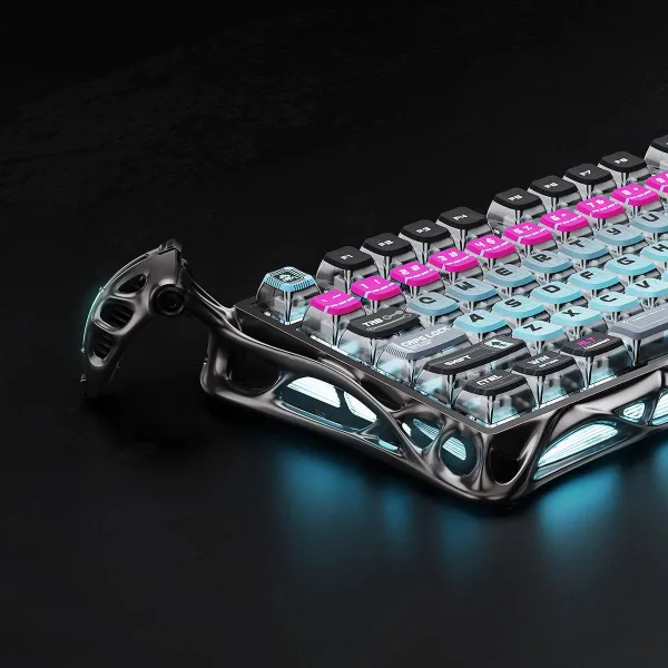 Клавиатура USB-A магнитная, RGB, Mercury V75 Pro, Magnetic Jade Gaming, 8K, Cyberpunk GravaStar (GSV75PRO_U_RM_EGRY) - Фото 4