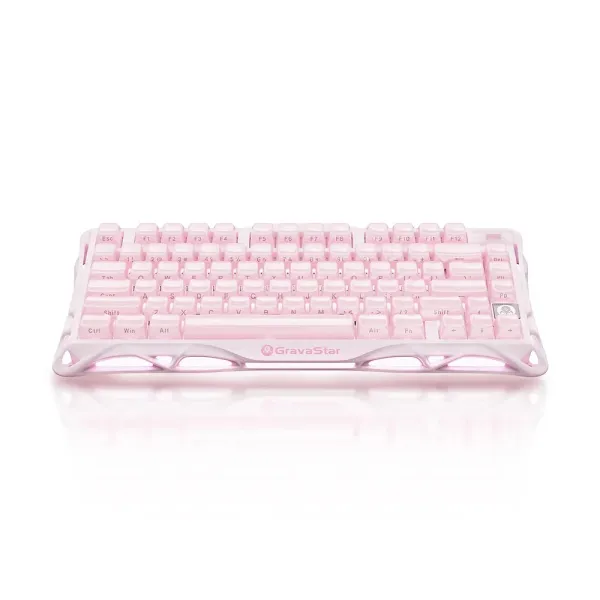Клавиатура BT/WL/USB механическая Mercury K1, GravaStar x Kailh Cheery Pink, EN, Sakura Pink GravaStar (GS_K1_P_PNK) - Фото 10