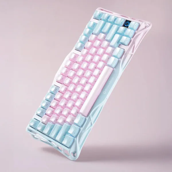 Клавиатура BT/WL/USB механическая Mercury K1 Lite, GravaStar x BSUN Grey, Lumen Rose GravaStar (GSK1LITE_PM_PNK) - Фото 9