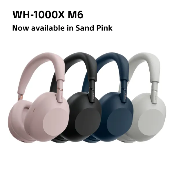 Наушники беспроводные BT 5.3, ANC, Hi-Res, AAC, LDAC, LC3, Mic, розовые Sony (WH1000XM6P.E) - Фото 6