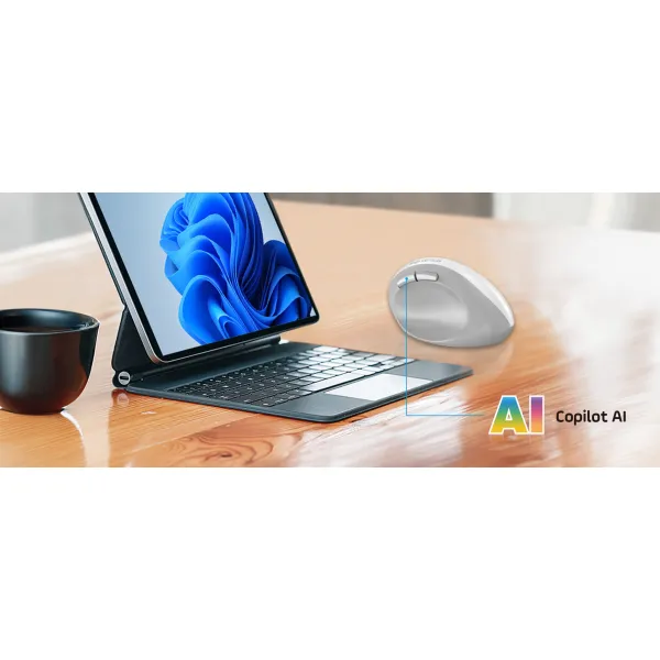 Мышь беспроводная WL/BT Ergo 8350S, Silent, AI, чёрная Genius (31030041400) - Фото 4