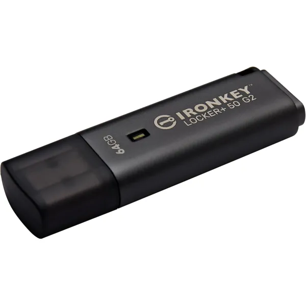 Накопитель USB 3.2 Type-A Gen1, 64GB, IronKey Locker+ 50 G2 Kingston (IKLP50G2/64GB) - Фото 2