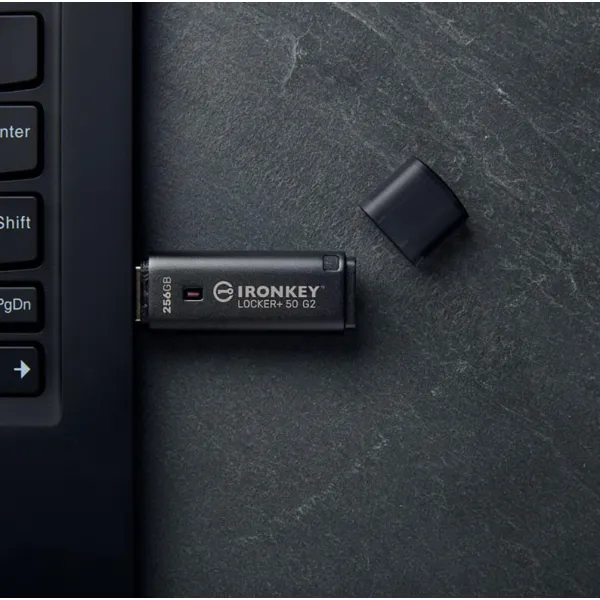 Накопитель USB 3.2 Type-A Gen1, 64GB, IronKey Locker+ 50 G2 Kingston (IKLP50G2/64GB) - Фото 4