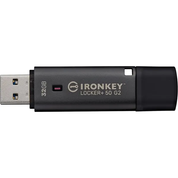 Накопитель USB 3.2 Type-A Gen1, 32GB, IronKey Locker+ 50 G2 Kingston (IKLP50G2/32GB)