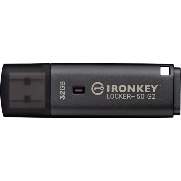 Накопитель USB 3.2 Type-A Gen1, 32GB, IronKey Locker+ 50 G2 Kingston (IKLP50G2/32GB) - Фото 1