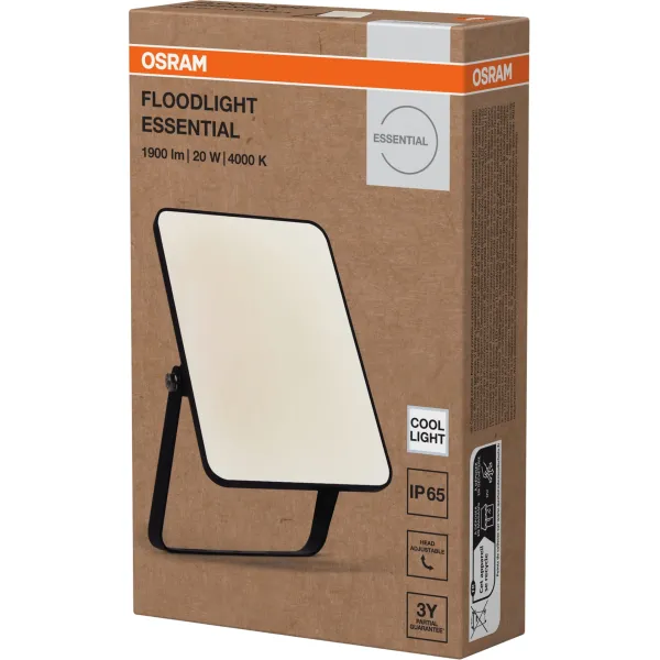 Прожектор Essential 20Вт, 1900Лм, 4000K, чорний Osram (4099854429736) - Фото 3