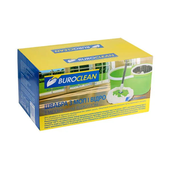 Швабра з віджимом Spin Mop (2 змінні насадки) Buroclean (10300115) - Фото 3