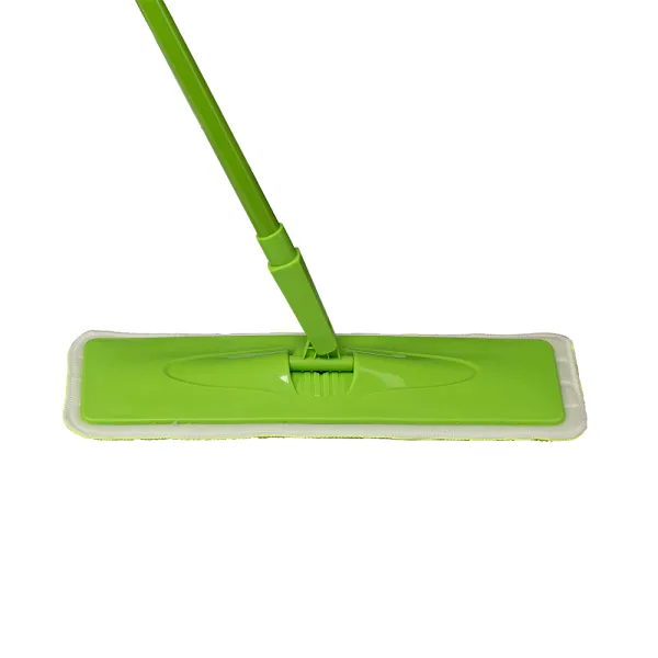 Швабра Flat Mop з насадкою мікрофібра на липучці 70-120 см, 44х13 см Buroclean (10300116) - Фото 2
