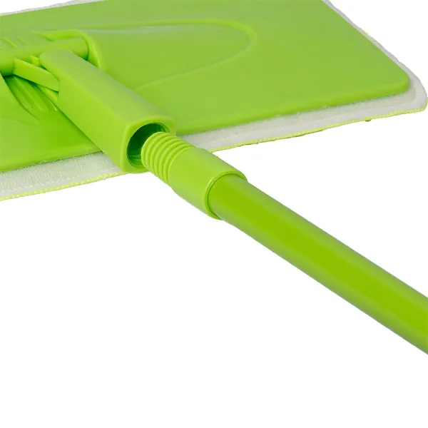 Швабра Flat Mop з насадкою мікрофібра на липучці 70-120 см, 44х13 см Buroclean (10300116) - Фото 3