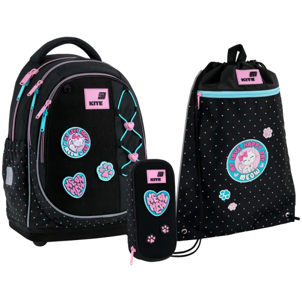 Набор рюкзак + пенал + сумка для обуви Kite 724 Pretty Kitty (SET_K26-724S-1)