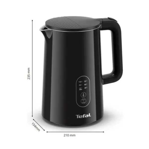 Електрочайник Thermo Protect Control 1.5л, чорний Tefal (KO6518E0) - Фото 3