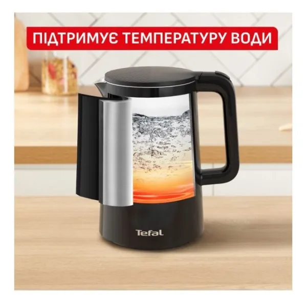 Електрочайник Thermo Protect Control 1.5л, чорний Tefal (KO6518E0) - Фото 9
