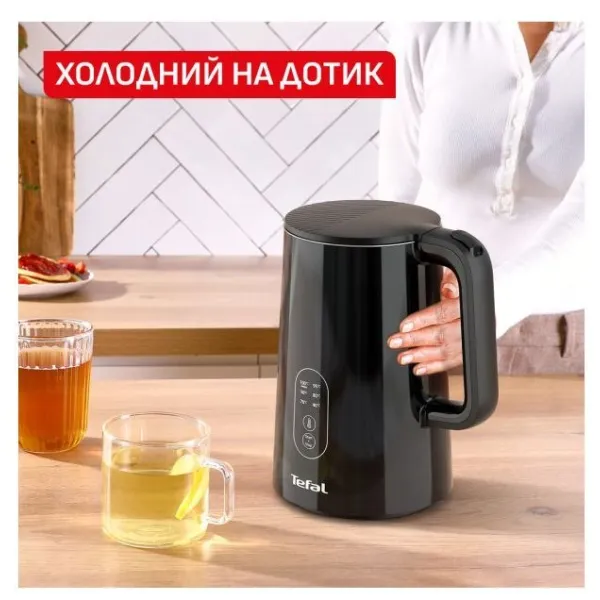Електрочайник Thermo Protect Control 1.5л, чорний Tefal (KO6518E0) - Фото 10