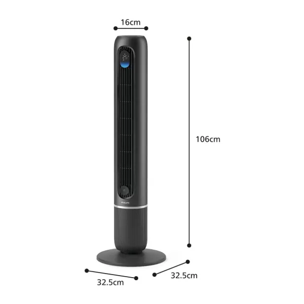 Вентилятор колонний Series 7000, 30Вт, темно-сірий Philips (CX7550/01) - Фото 1