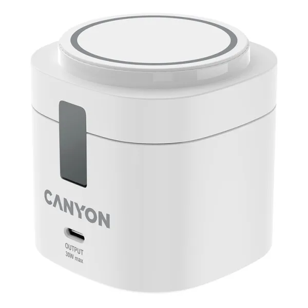 Устройство зарядное беспроводное 4-в-1 OnCharge 405, с адаптером, белое Canyon (CNS-WCS405W)
