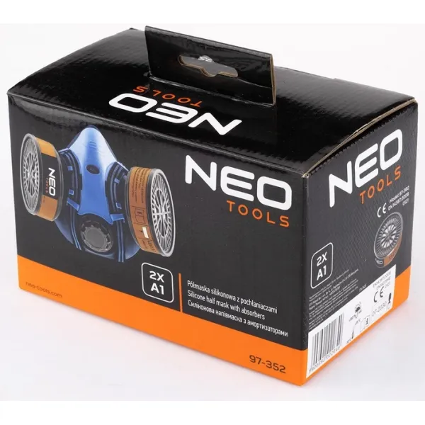 Маска защитная 2хA1R Neo Tools (97-352) - Фото 1