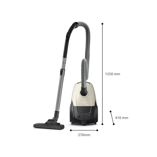 Пылесос мешковой Series 1000, 750Вт, 3л, НЕРА, серый Philips (XD1101/10) - Фото 2
