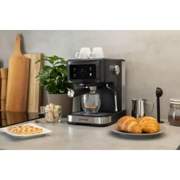 Кофеварка рожковая 1.5л, черный Gorenje (ESCM15CDB) - Фото 6