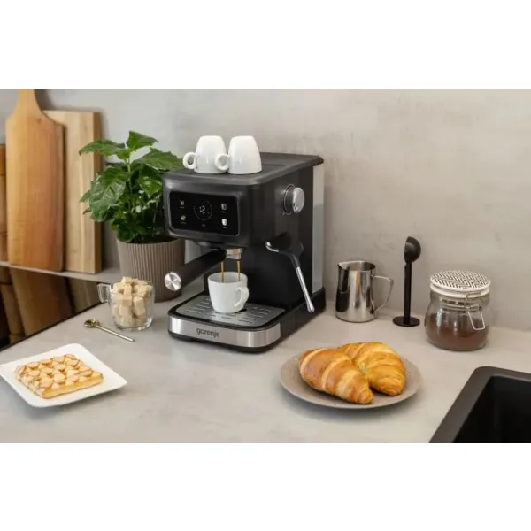 Кофеварка рожковая 1.5л, черный Gorenje (ESCM15CDB) - Фото 9