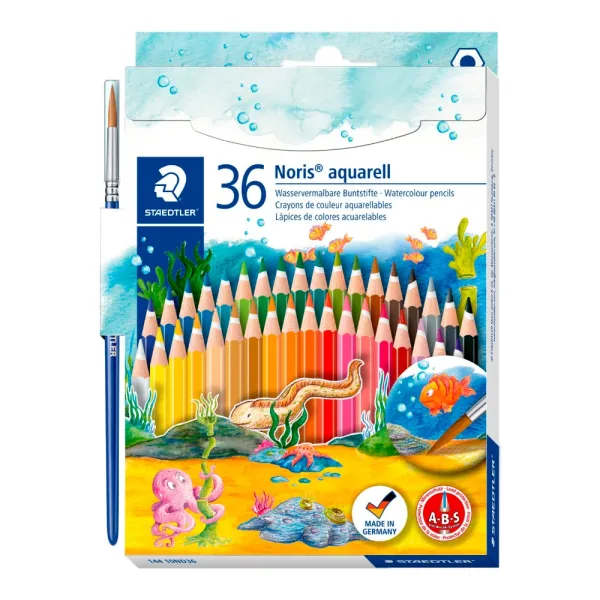 Карандаши цветные акварельные Noris Club 36 шт/упак + кисточка Staedtler (ST.144 10ND36)