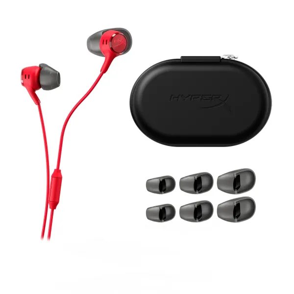 Гарнитура 3.5 mini-jack игровая Cloud Earbuds III, красная HyperX (BN7S0AA) - Фото 4