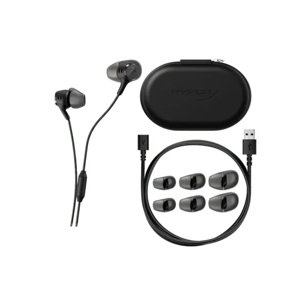 Гарнітура USB-C ігрова Cloud Earbuds III S, чорна HyperX (BN7S1AA) - Фото 3