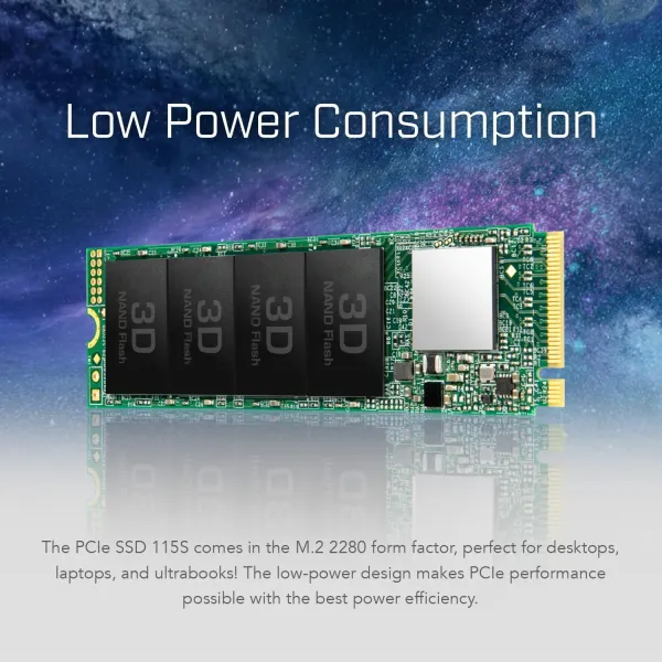 Накопитель SSD M.2 250GB PCIe3.0 Transcend (TS250GMTE115S) - Фото 3