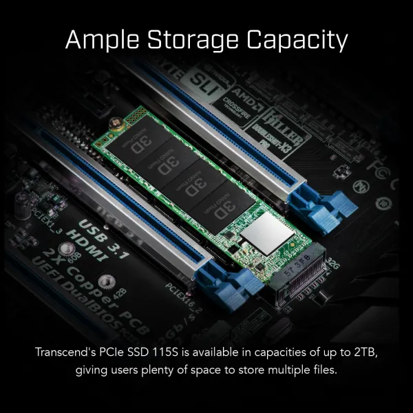 Накопитель SSD M.2 250GB PCIe3.0 Transcend (TS250GMTE115S) - Фото 4