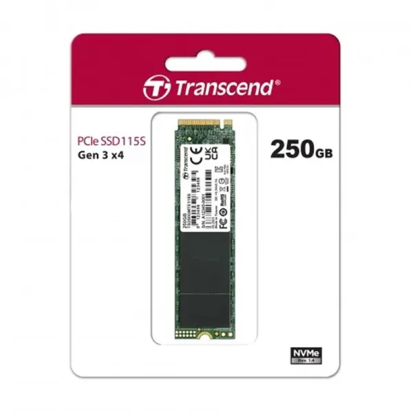 Накопитель SSD M.2 250GB PCIe3.0 Transcend (TS250GMTE115S) - Фото 9