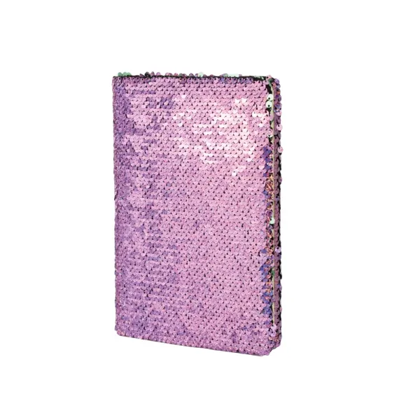 Блокнот с пайетками, А5, 80 л, блок - кремовая бумага, линия Maxi (MX26276)