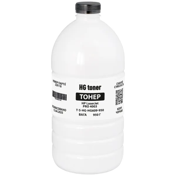 Тонер HP LaserJet Pro 4003 флакон, 950 г HG toner (TSM-HG609-950) - Фото 18